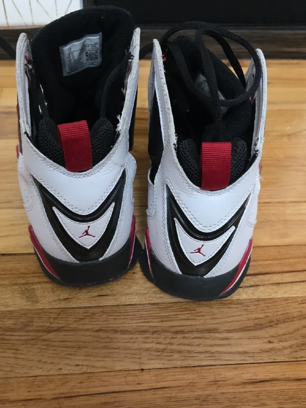 Jordan Men's White Black Red High-Top Basketball Sneakers